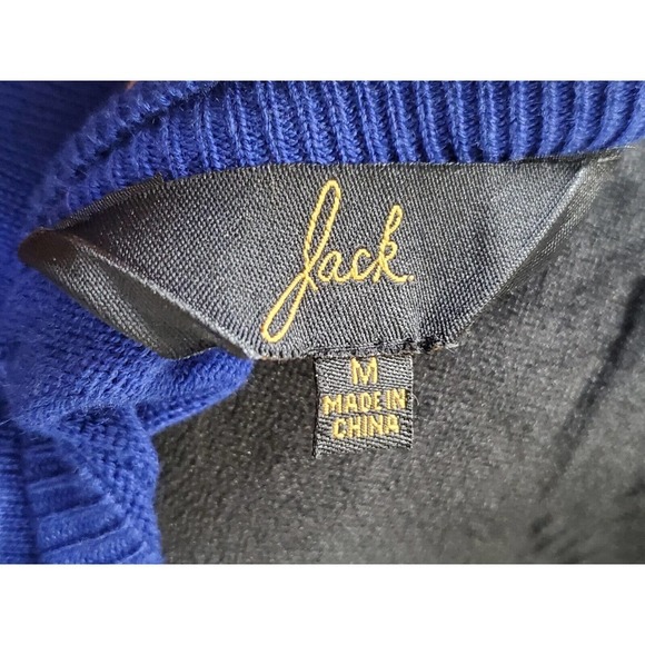 Jack Women's Solid Blue Acrylic Long Sleeve Round Neck Pullover Casual Sweater S - Picture 9 of 12